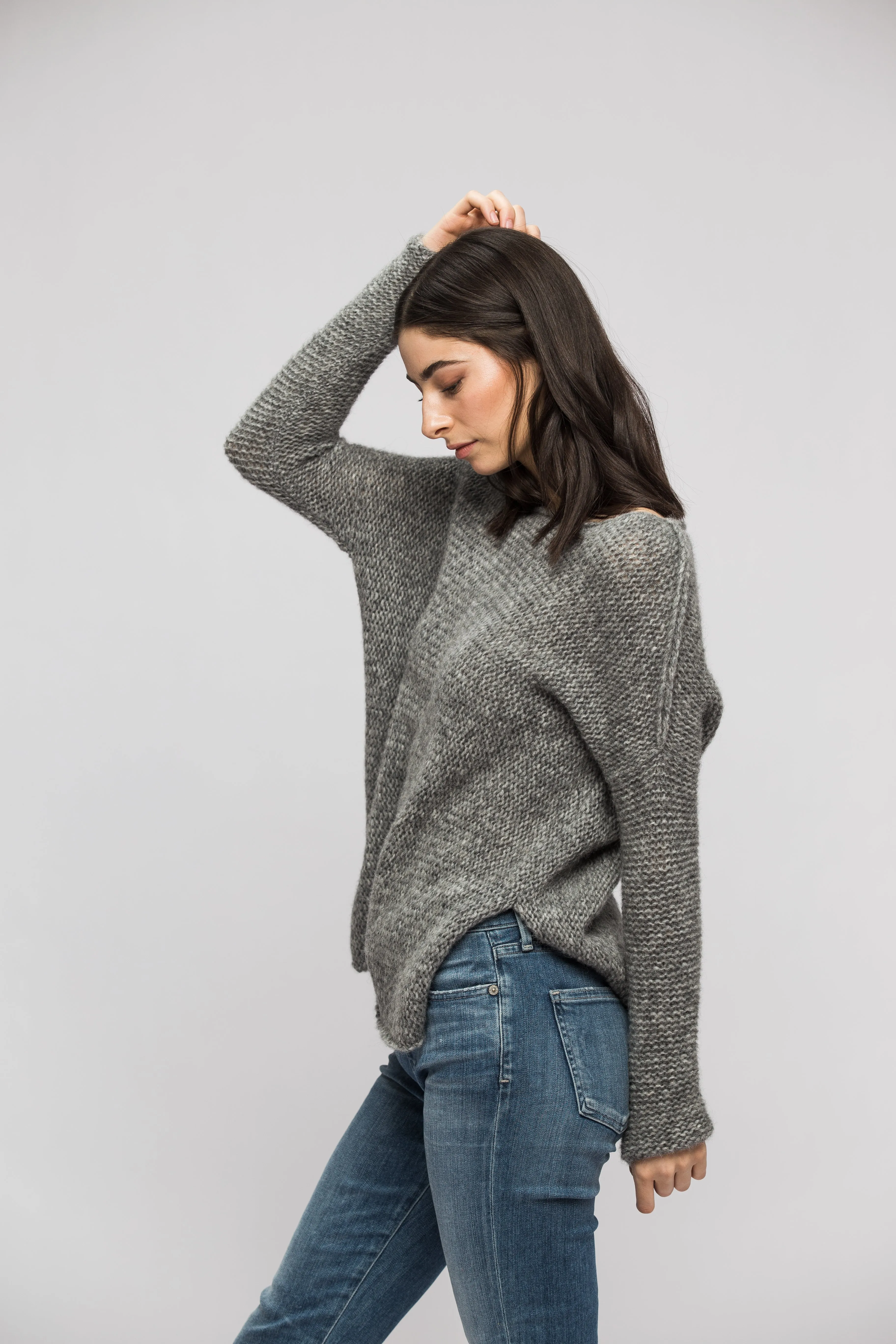 Grey Alpaca pullover.