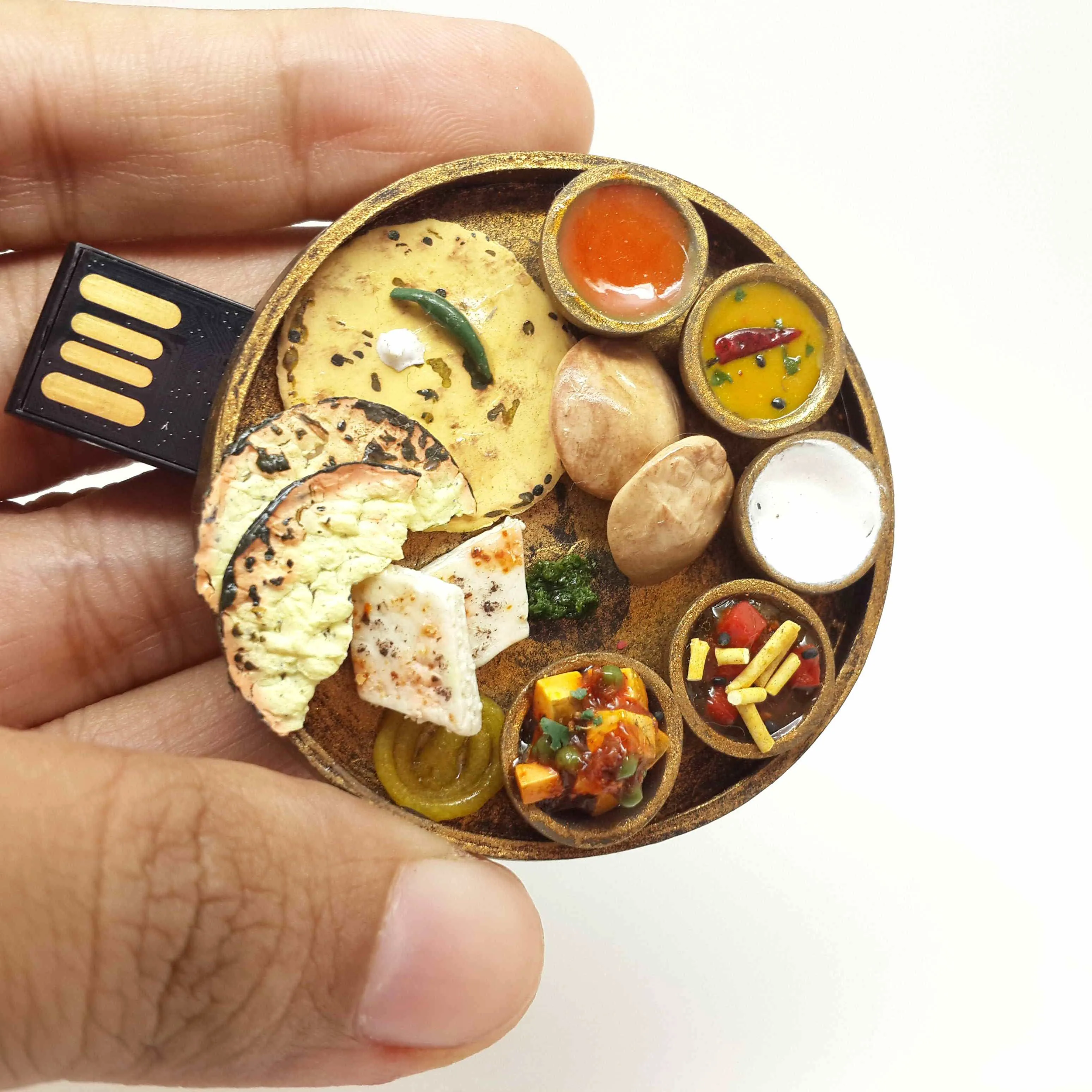 Gujarati Thali Miniature Novelty Pen Drive