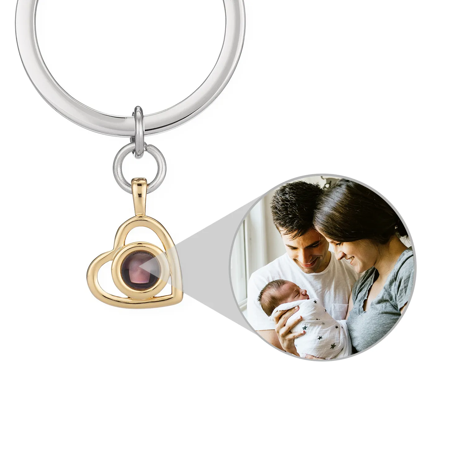 Heart Photo Keychain