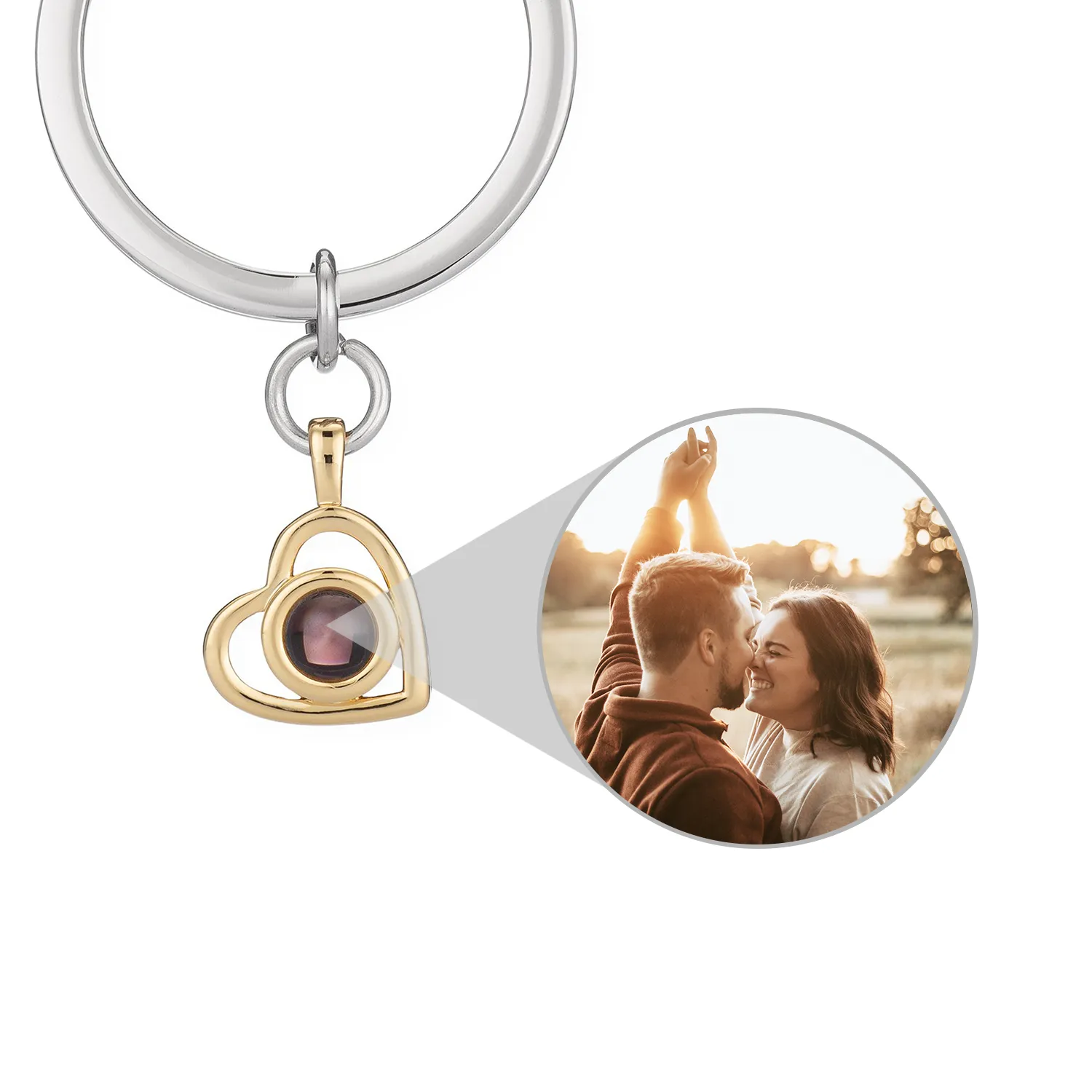 Heart Photo Keychain