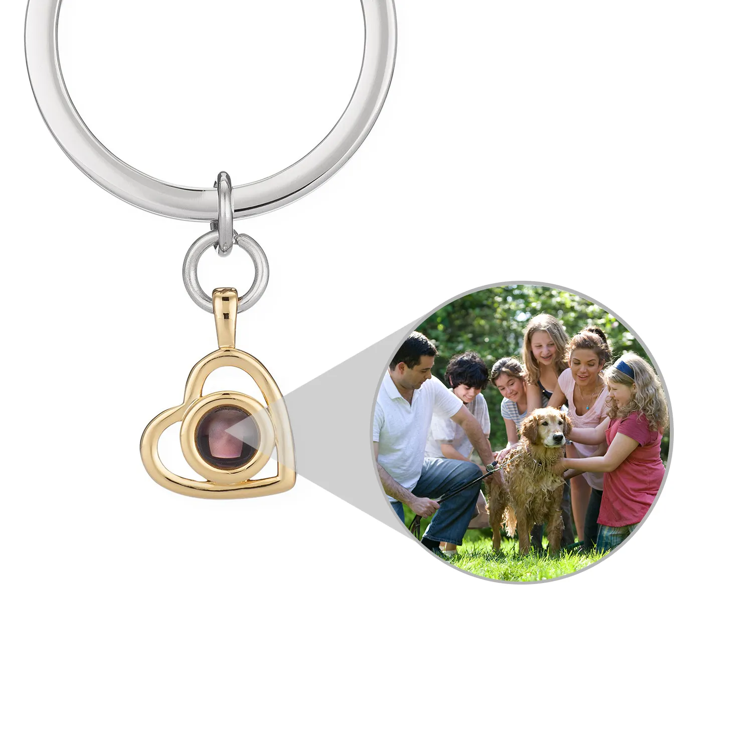 Heart Photo Keychain