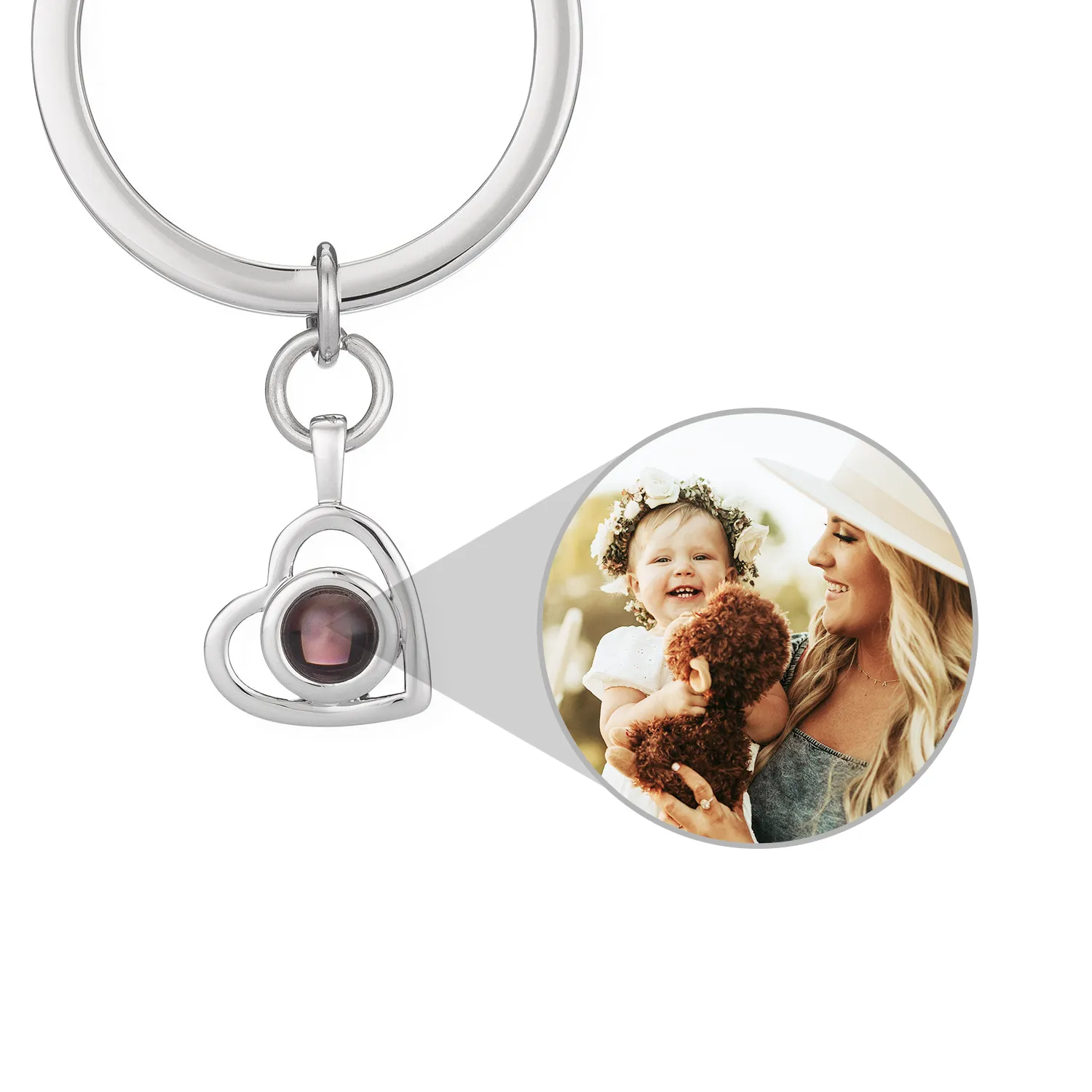 Heart Photo Keychain