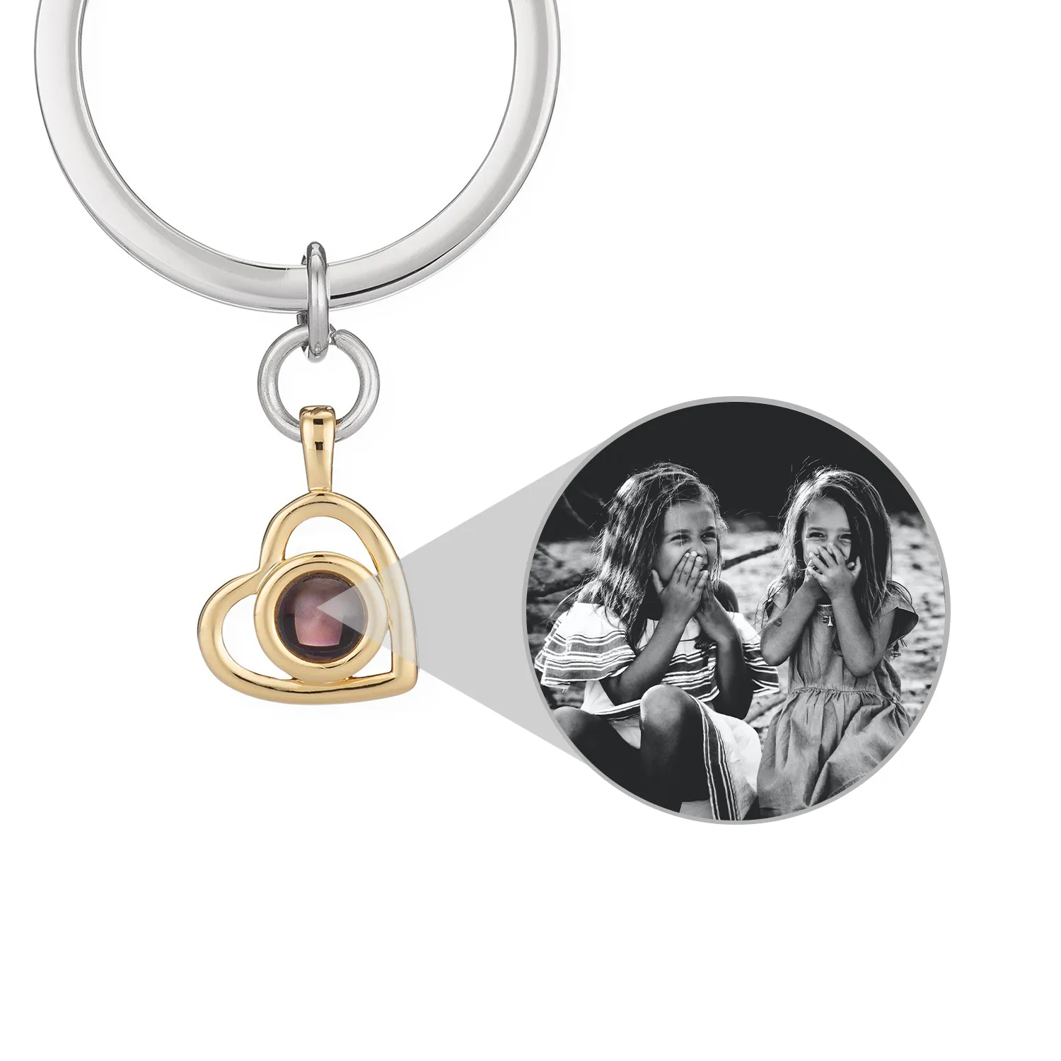 Heart Photo Keychain