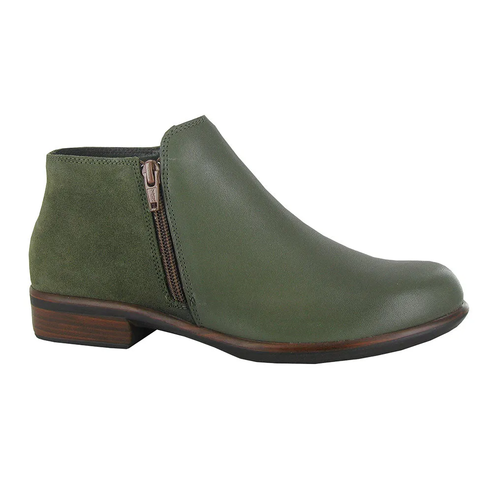 Helm Bootie (26030) - Soft Green Leather/Oily Olive Suede