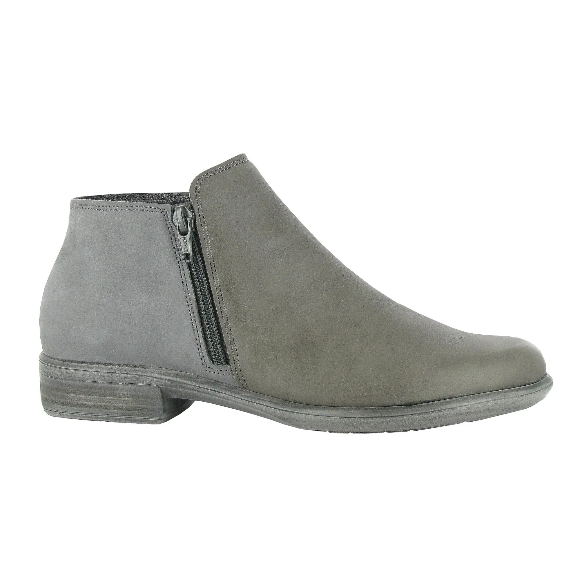 Helm Bootie (26030) - Soft Green Leather/Oily Olive Suede