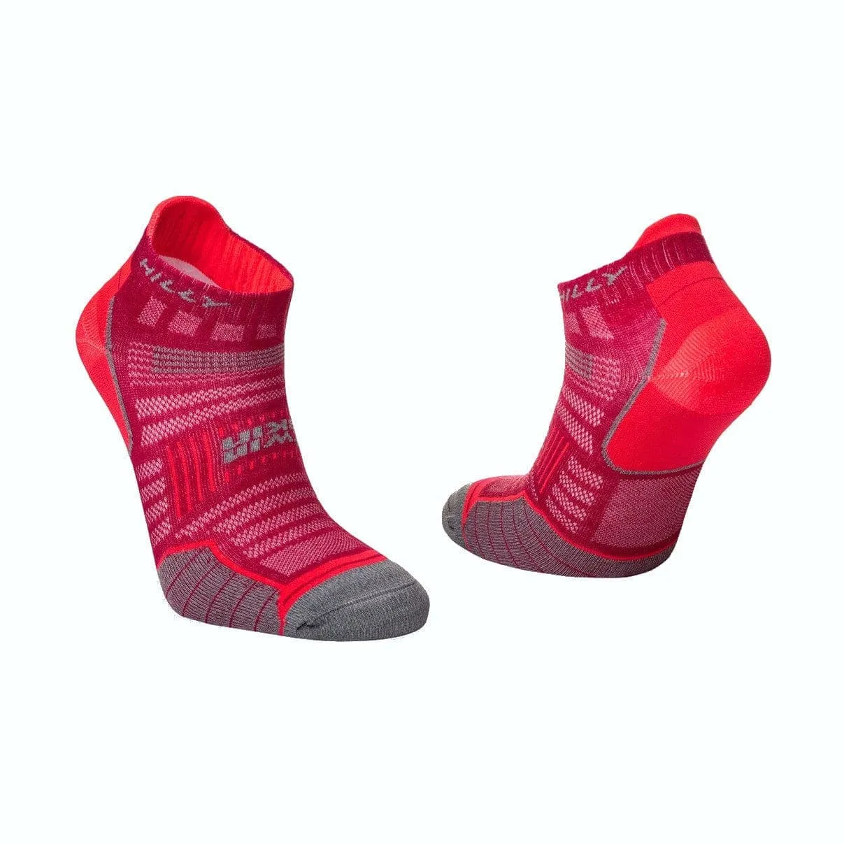 Hilly Women's Twin Skin Socklet Min - Magenta/Grey Marl