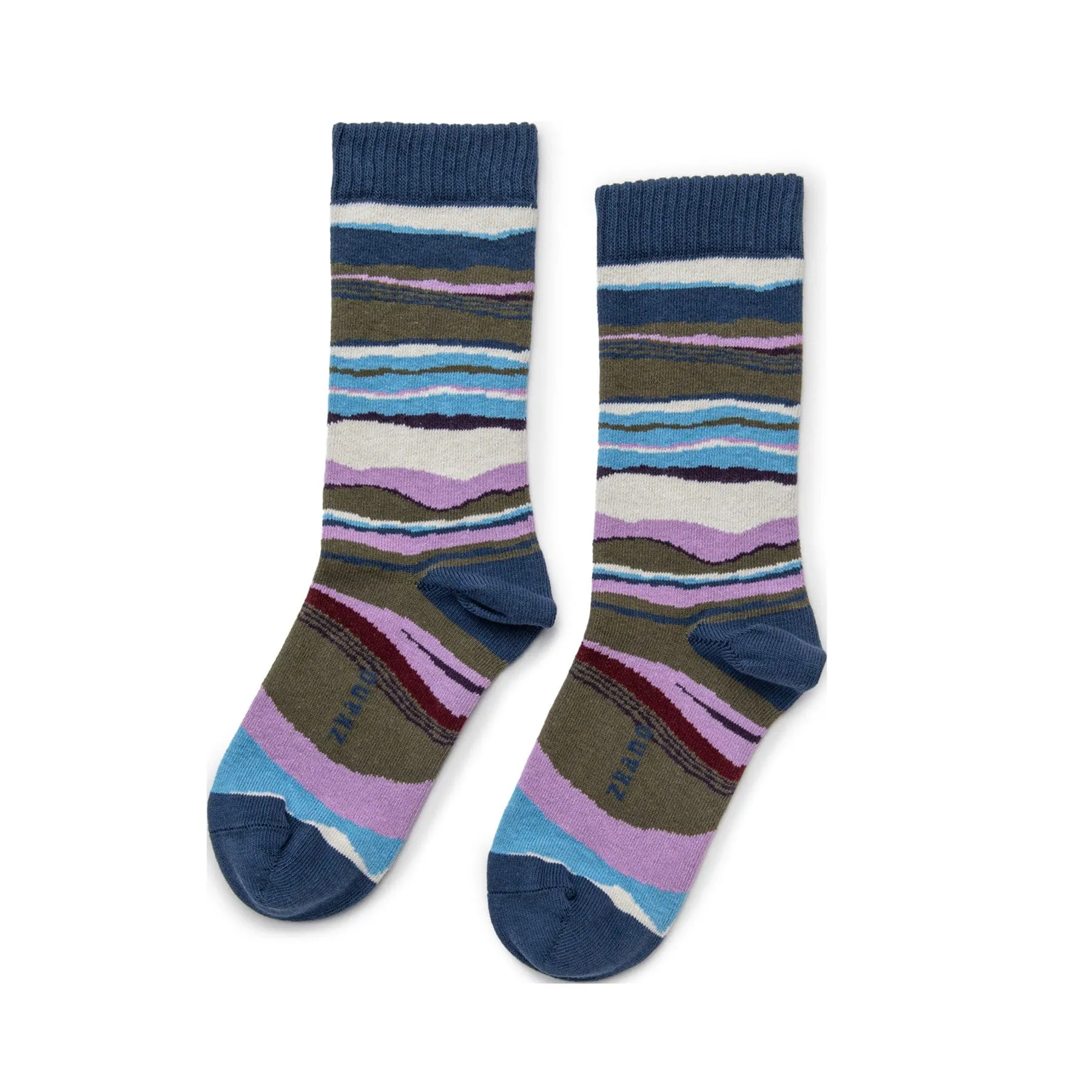 Horizon - Organic Cotton Crew Socks - Sapphire