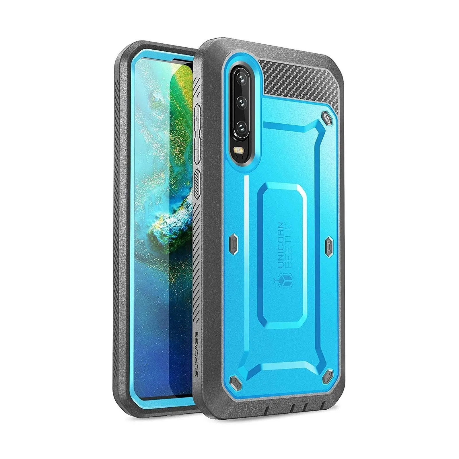 Huawei P30 Unicorn Beetle Pro Rugged Holster Case-Blue