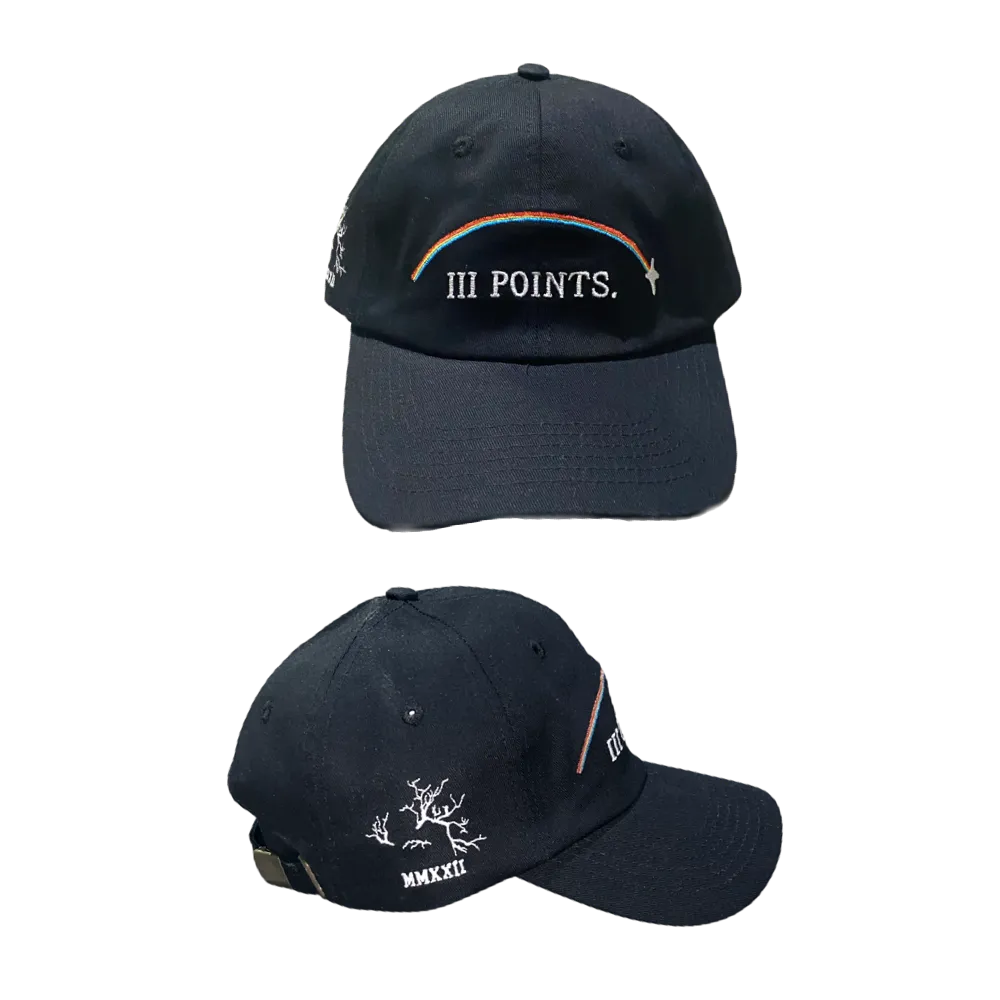 III Points 22 Rainbow Star Black Dad Hat