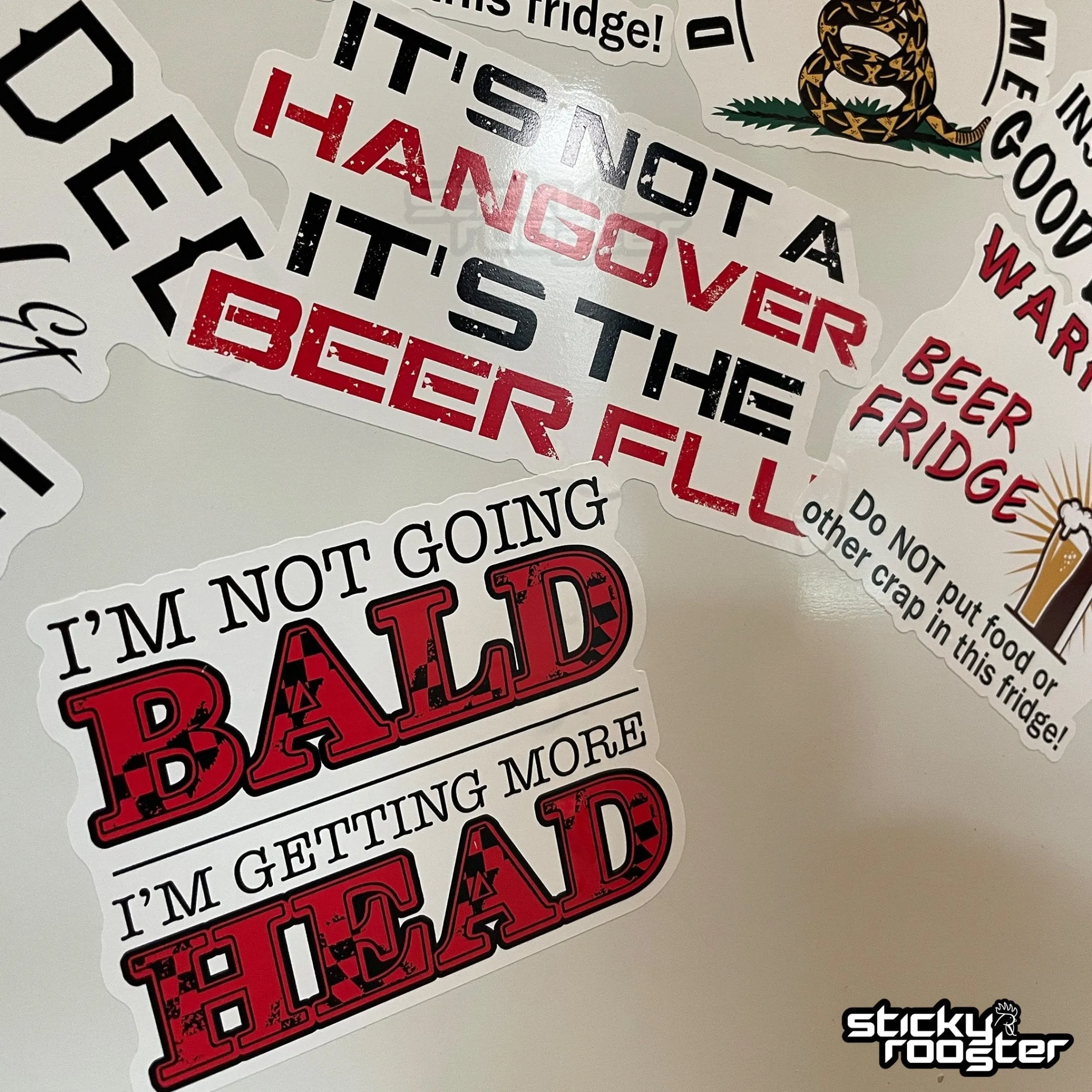 I'm not going bald I'm getting more head sticker