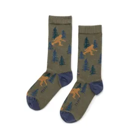 Into the Wilderness - Organic Cotton Crew Socks - Army