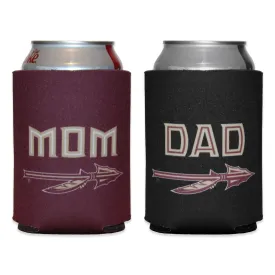 Jardine Spear Logo Mom/Dad Can Cooler 2pk - Garnet/Black