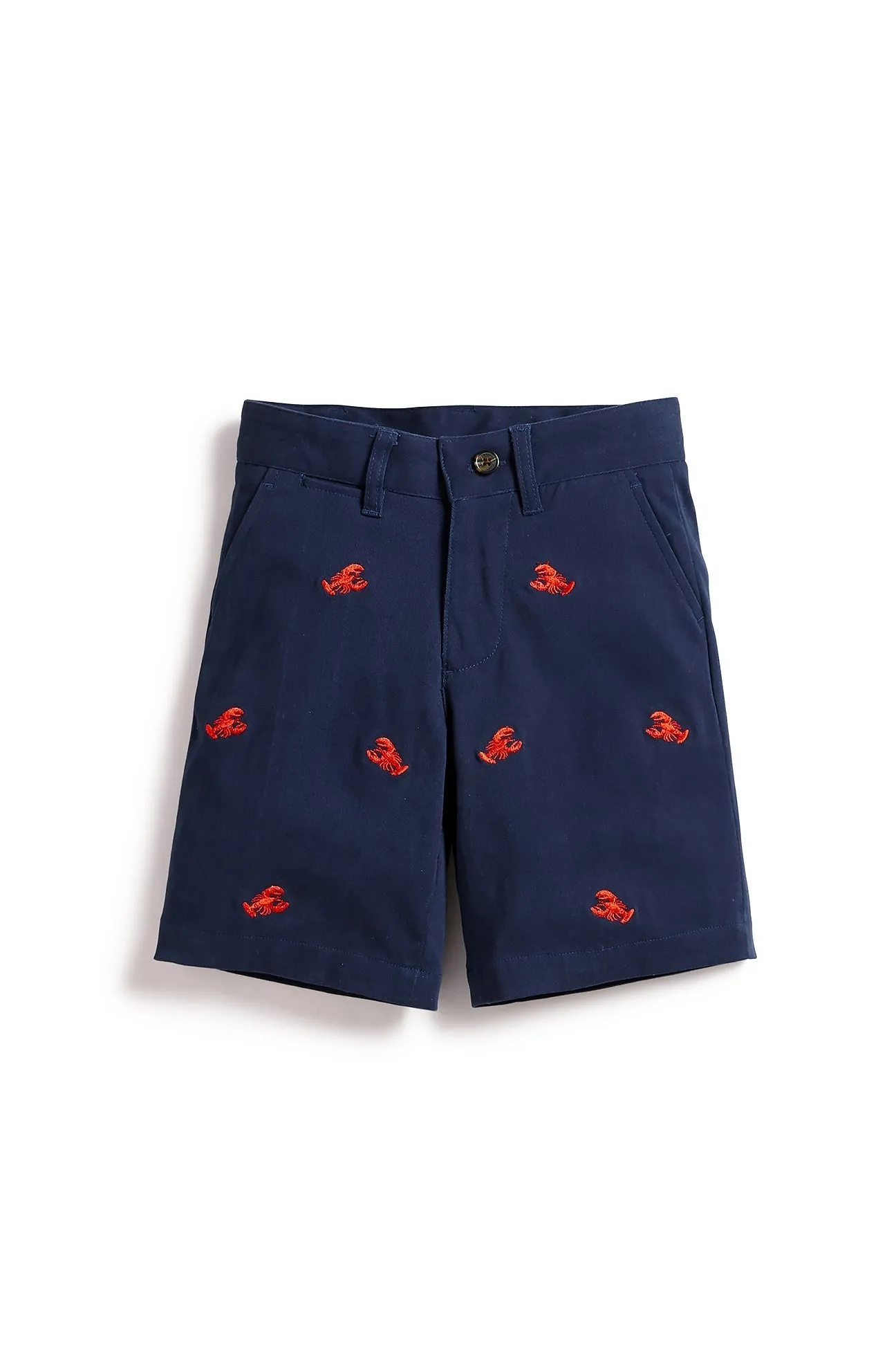 Jetties Short Stretch Twill Nantucket Navy with Lobster