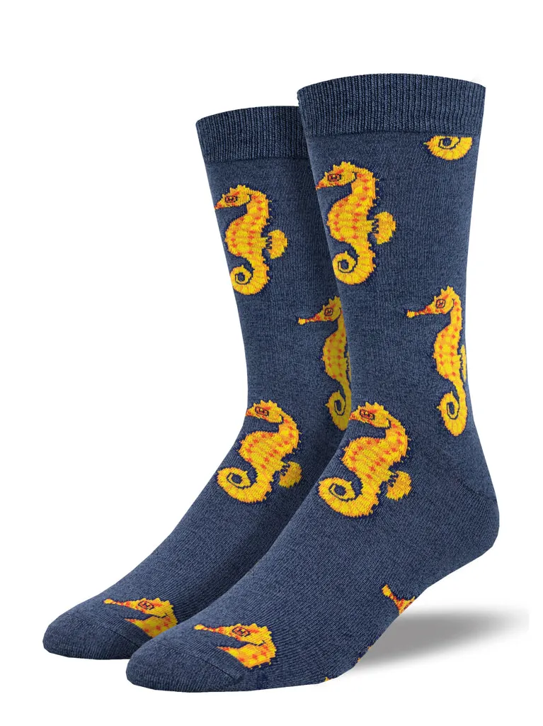 Men's Bamboo Regal Seahorse Socks