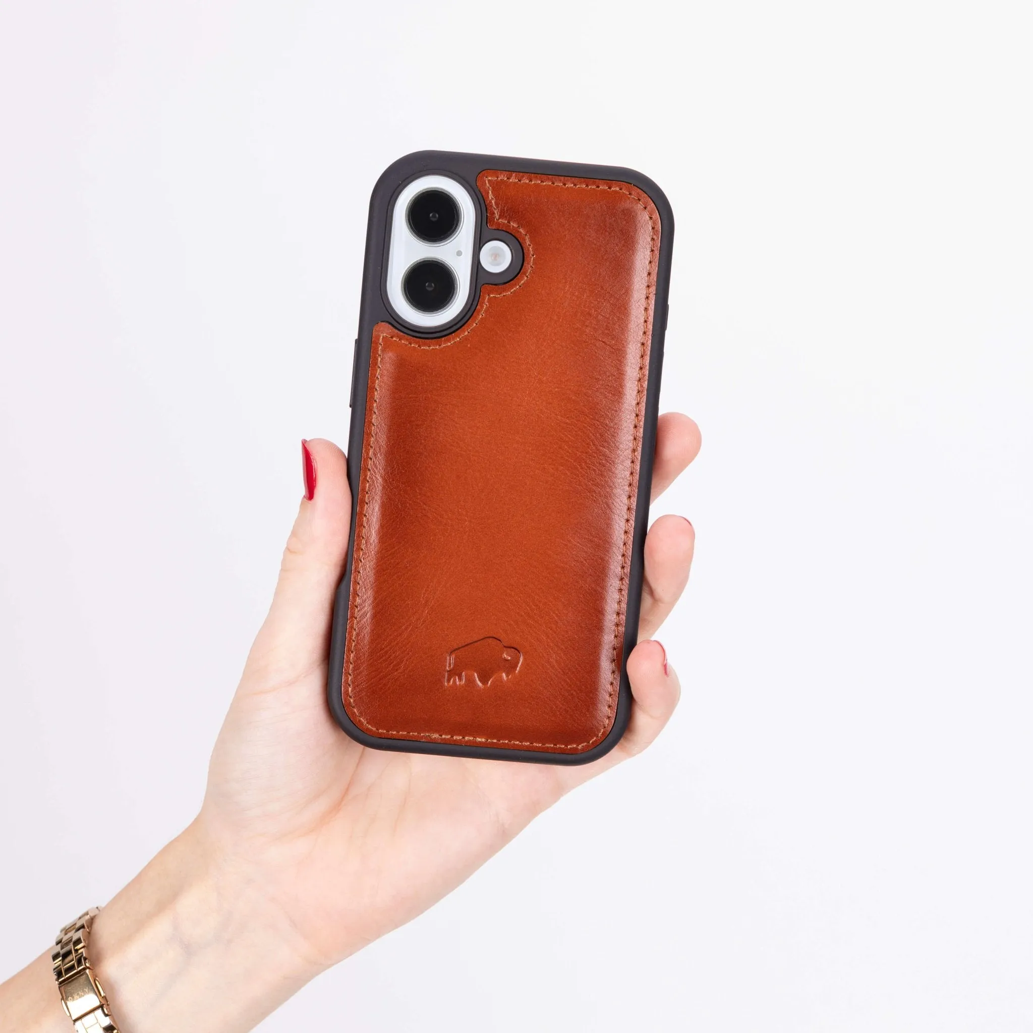 Modern York iPhone 16 Case, Burnished Tan