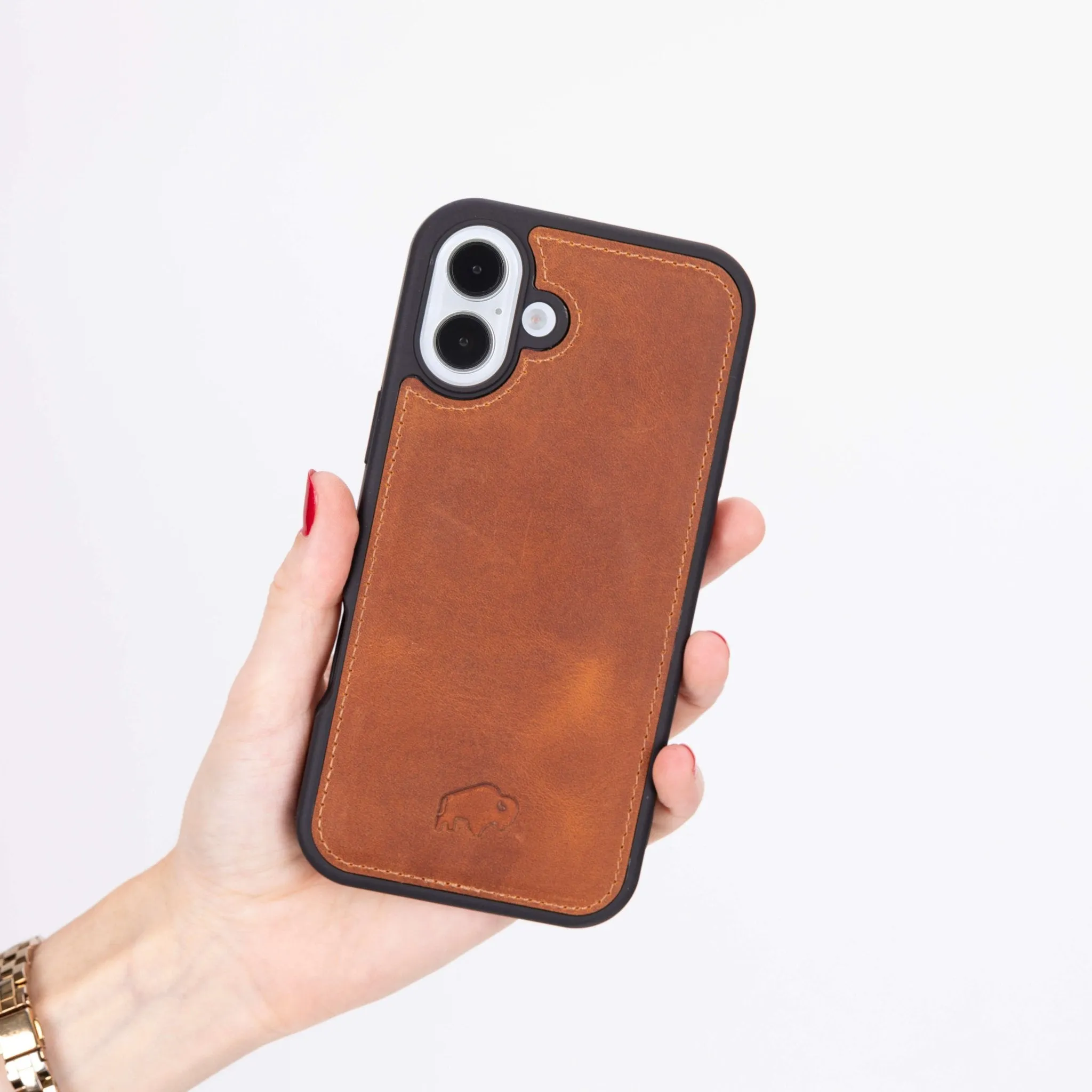 Modern York iPhone 16 Plus Case, Golden Brown