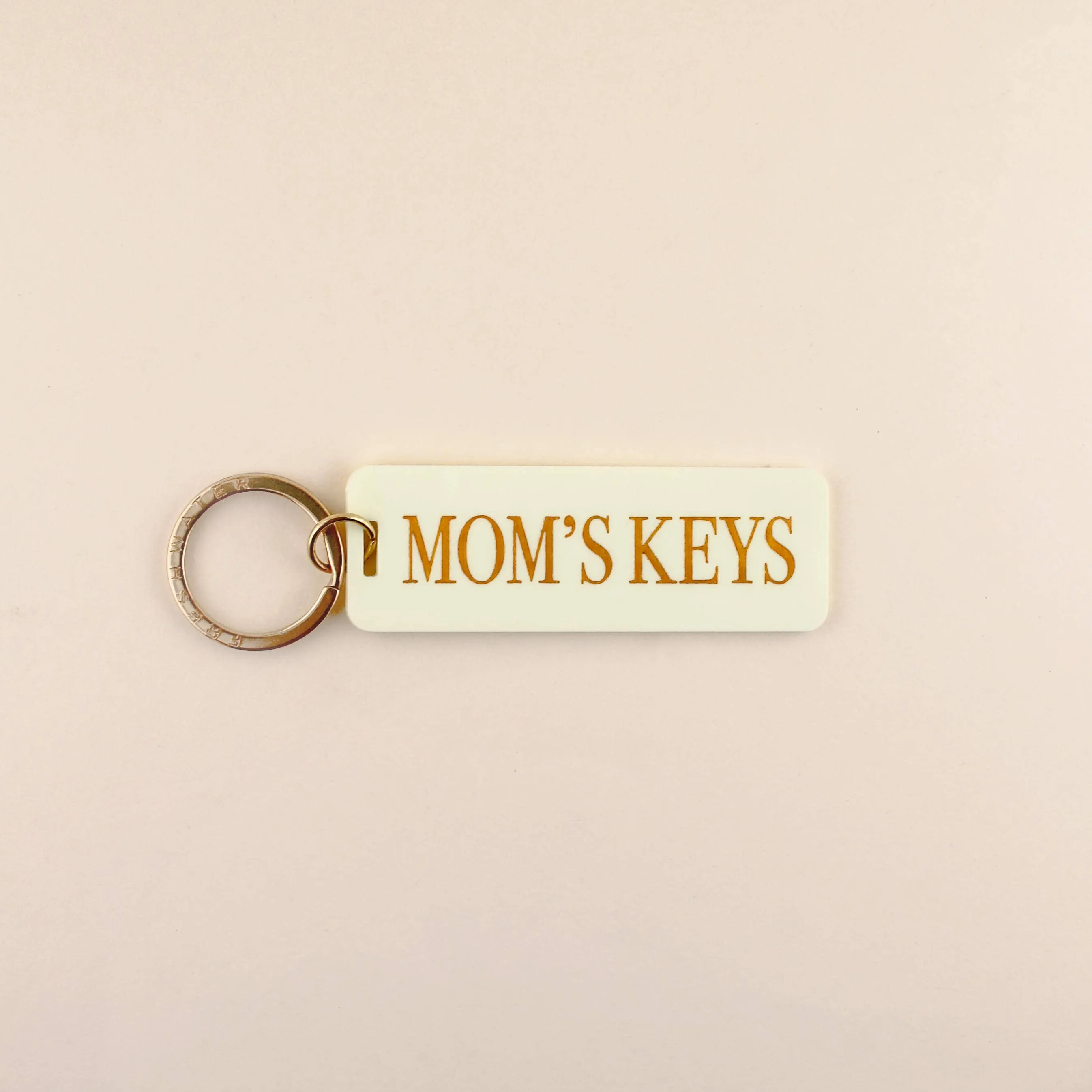 Mom Keys Keychain: Candy Pink / Keychain with Hang Tag