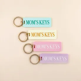 Mom Keys Keychain: Candy Pink / Keychain with Hang Tag