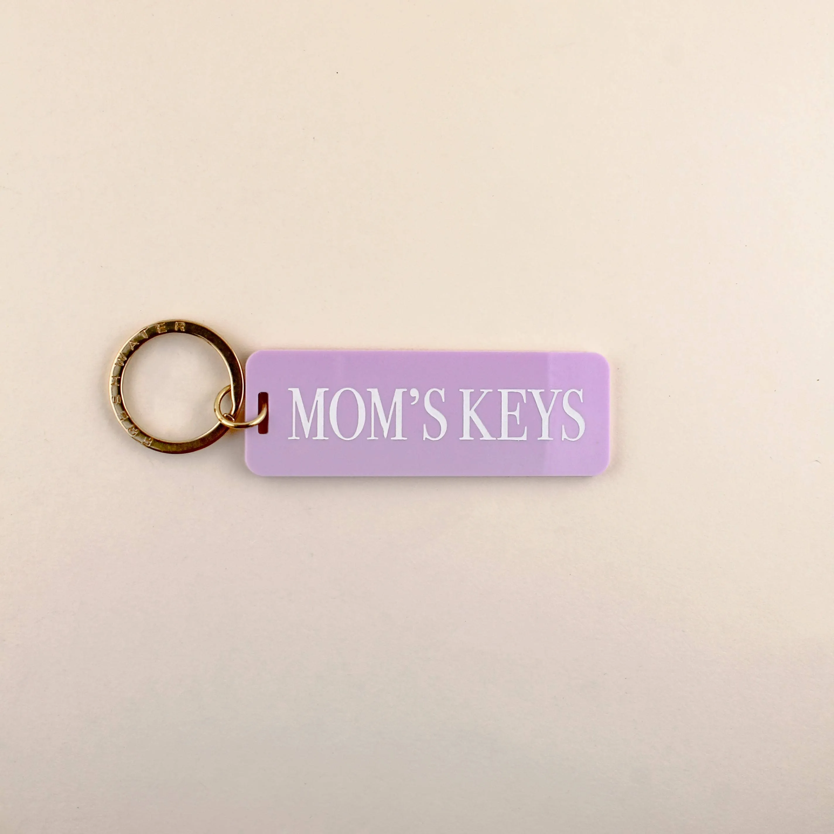 Mom Keys Keychain: Candy Pink / Keychain with Hang Tag