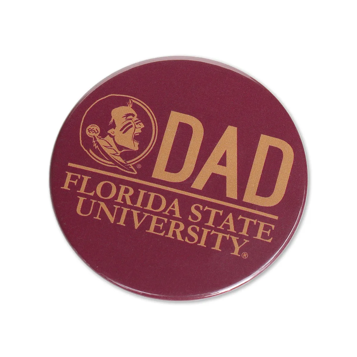 Neil Enterprises Seminole Logo/Florida State University Dad 3" Button