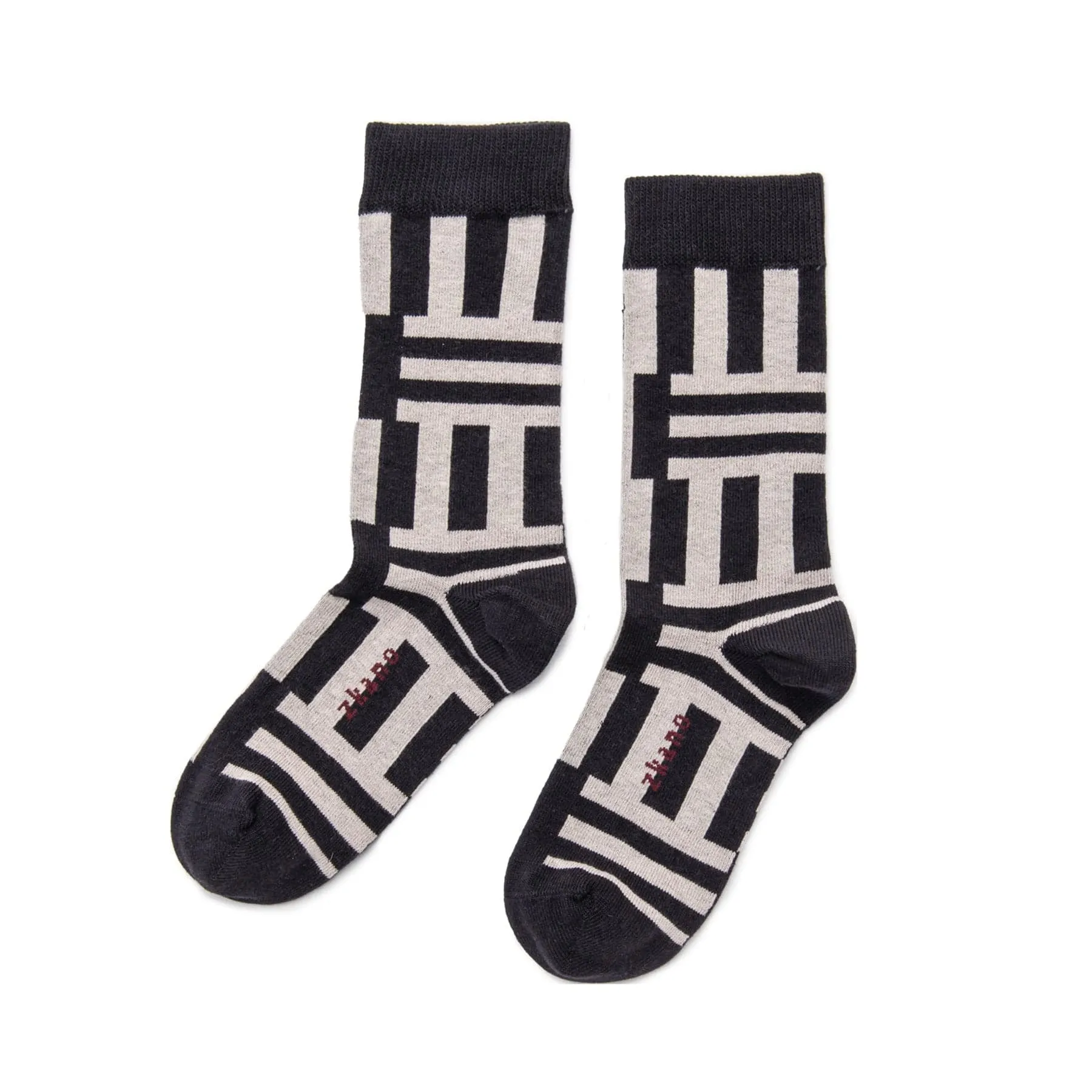 Odette - Organic Cotton Crew Socks - Black