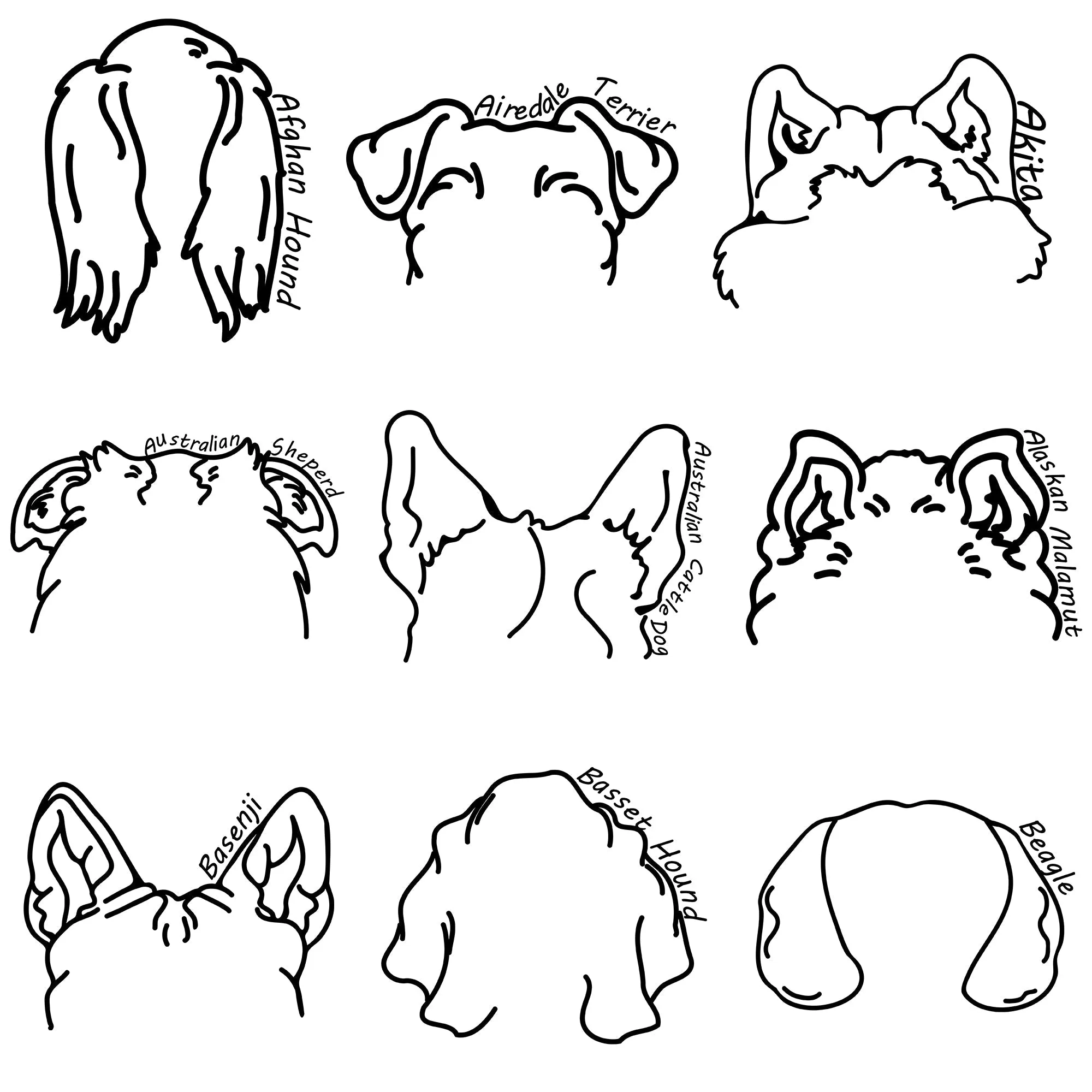 PERSONALIZED DOG EARS (Small Graphic) - Crewneck Sweatshirt