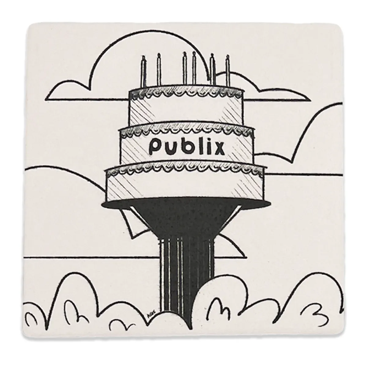 Publix Cake Tower Stone Coaster