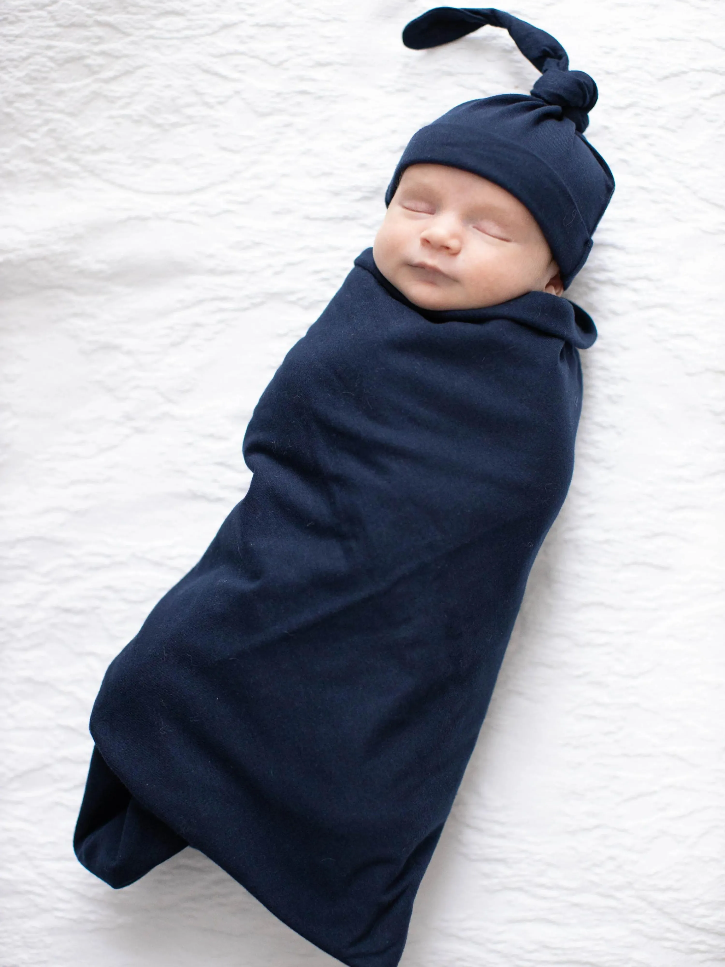 Rose Labor Gown & Navy Swaddle Set & Dad T-Shirt