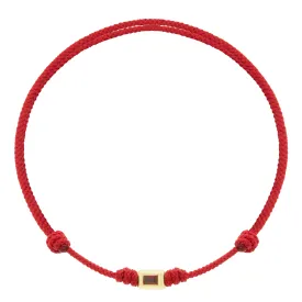 Ruby Ingot on Red Cord Bracelet