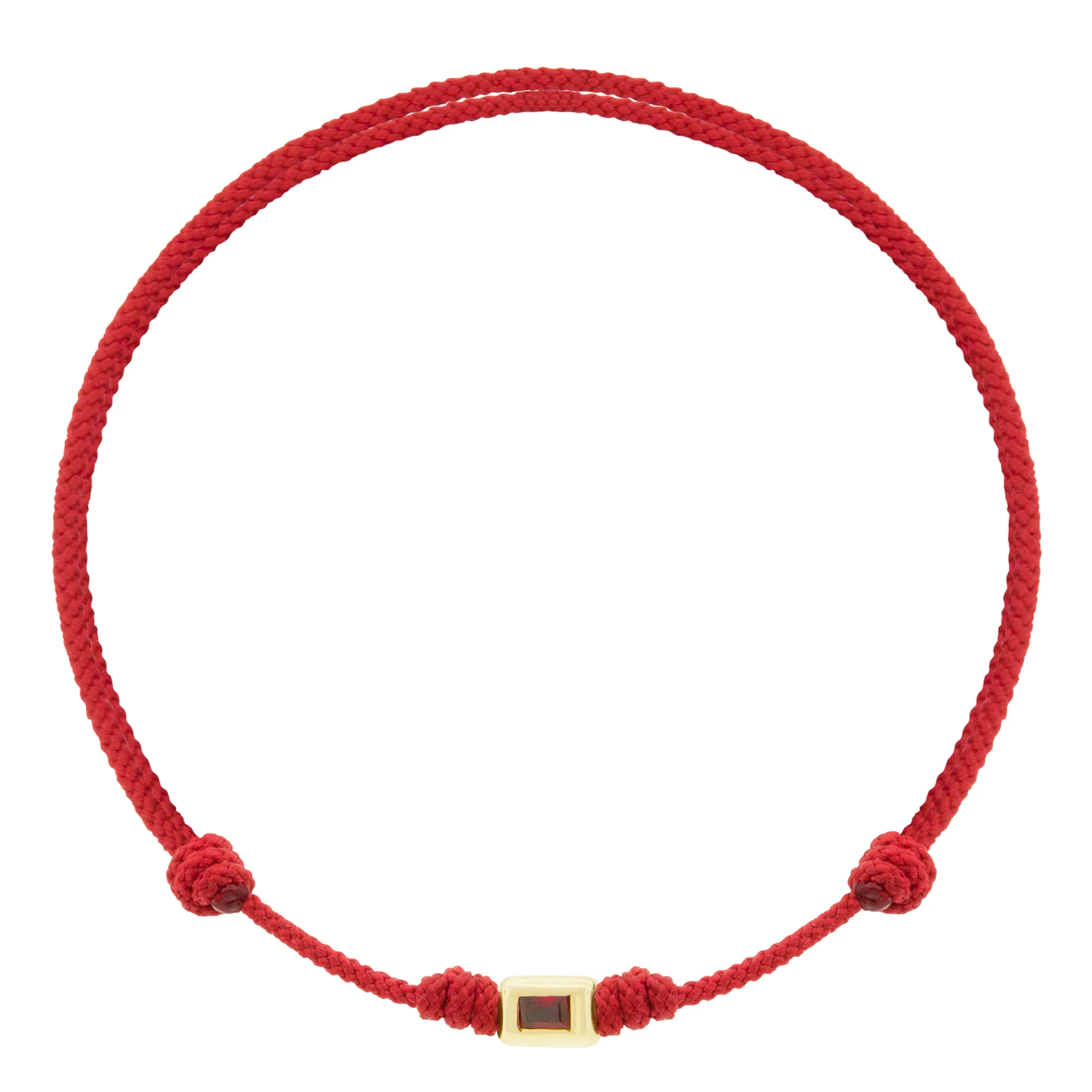 Ruby Ingot on Red Cord Bracelet