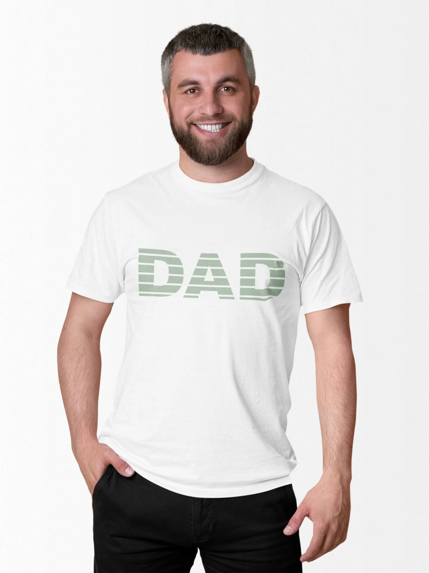 Sage Stripe Dad T-Shirt