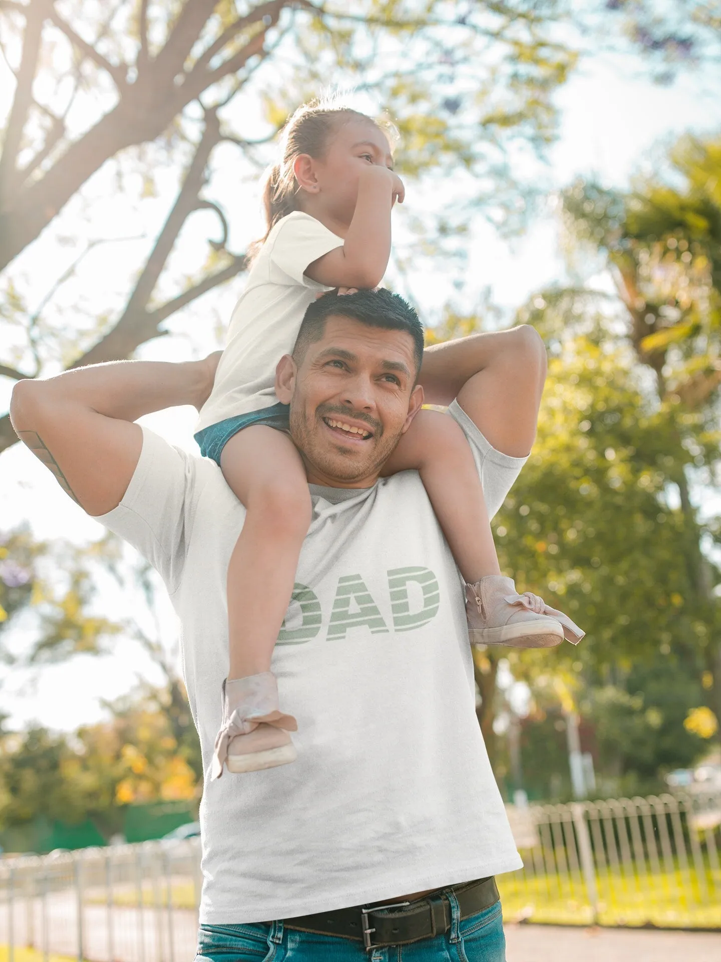 Sage Stripe Dad T-Shirt