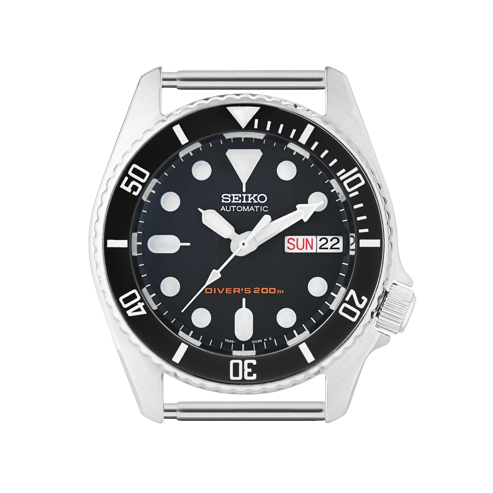 SKX013 Lumed Ceramic Bezel Insert: Sub style Black/White