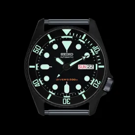 SKX013 Lumed Ceramic Bezel Insert: Sub style Black/White