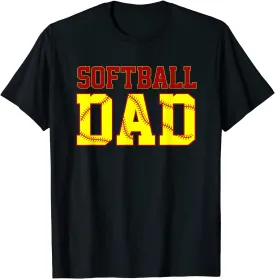 Softball Dad Fathers Day Funny Fastpitch Fastball Ball Sport T-Shirt