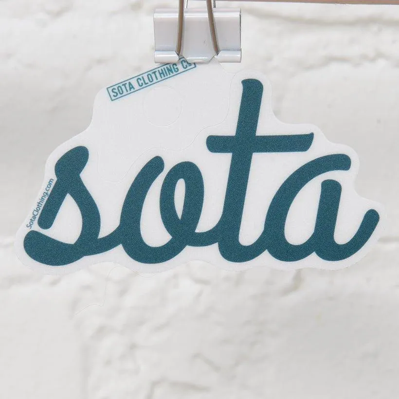 sota script cursive sticker