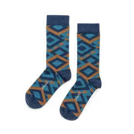 Southwest - Organic Cotton Crew Socks - Teal