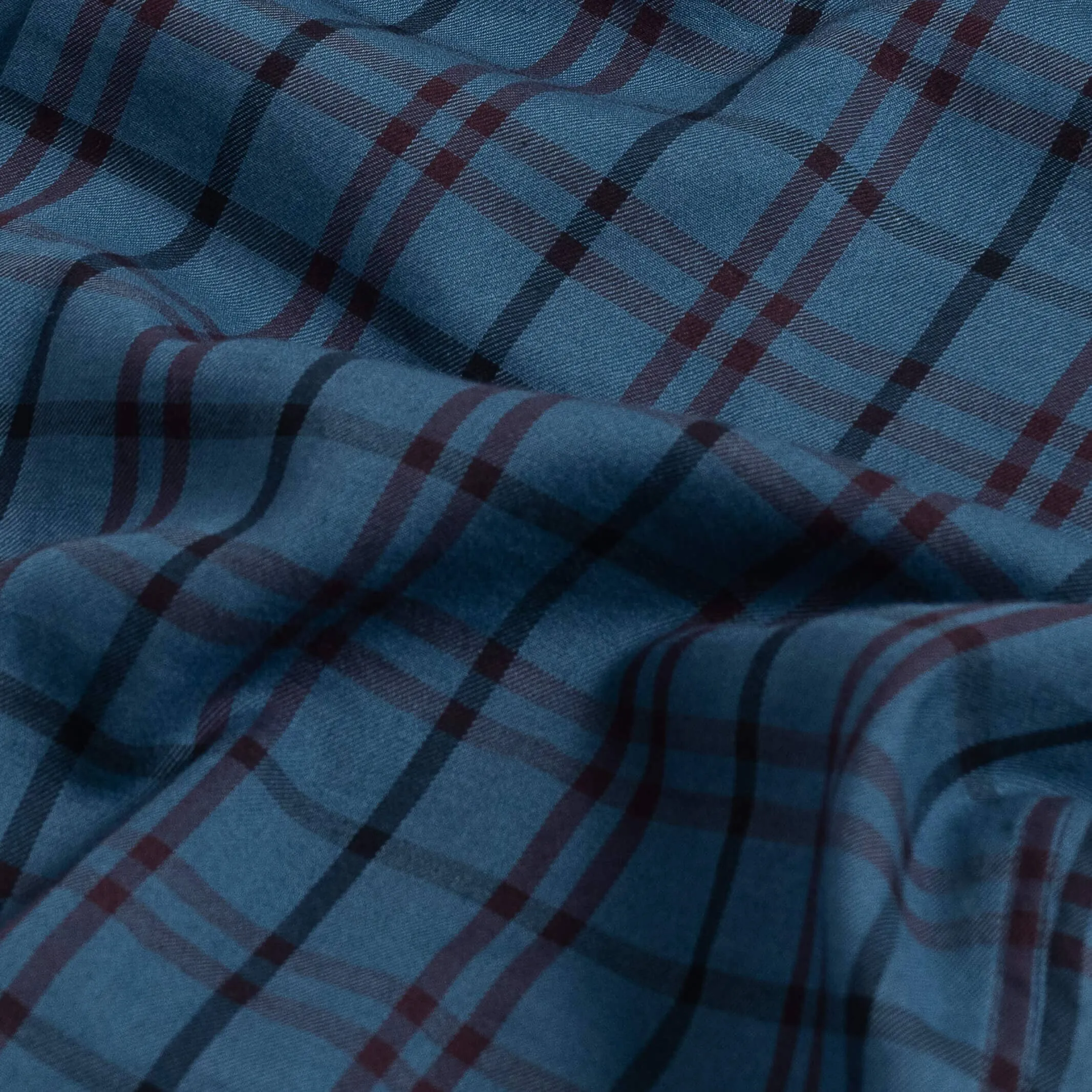 The Deep Blue Withrow Organic Cotton Check Custom Shirt