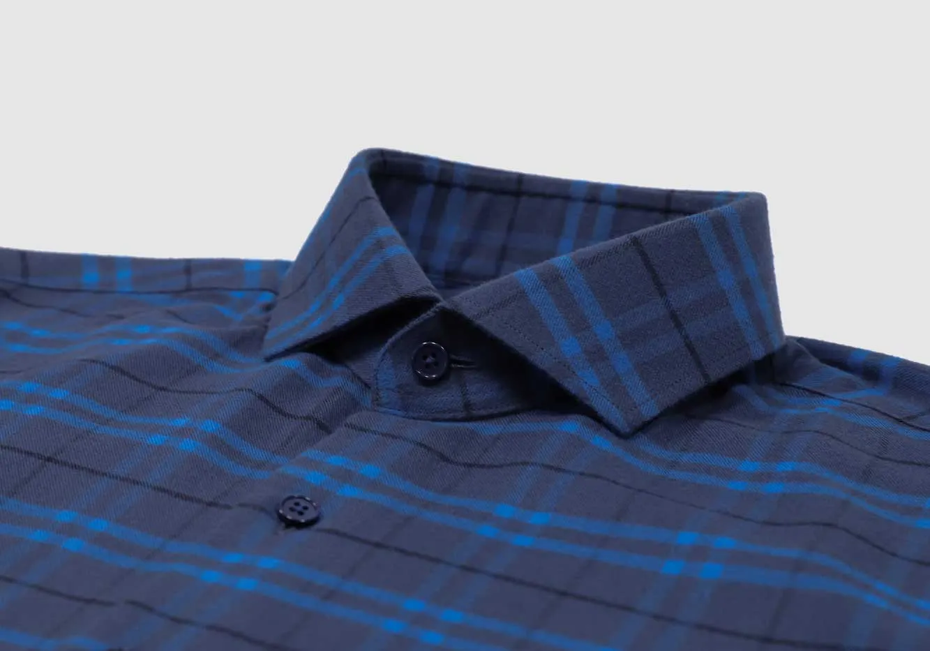 The Royal Blue Allard Brushed Twill Custom Shirt