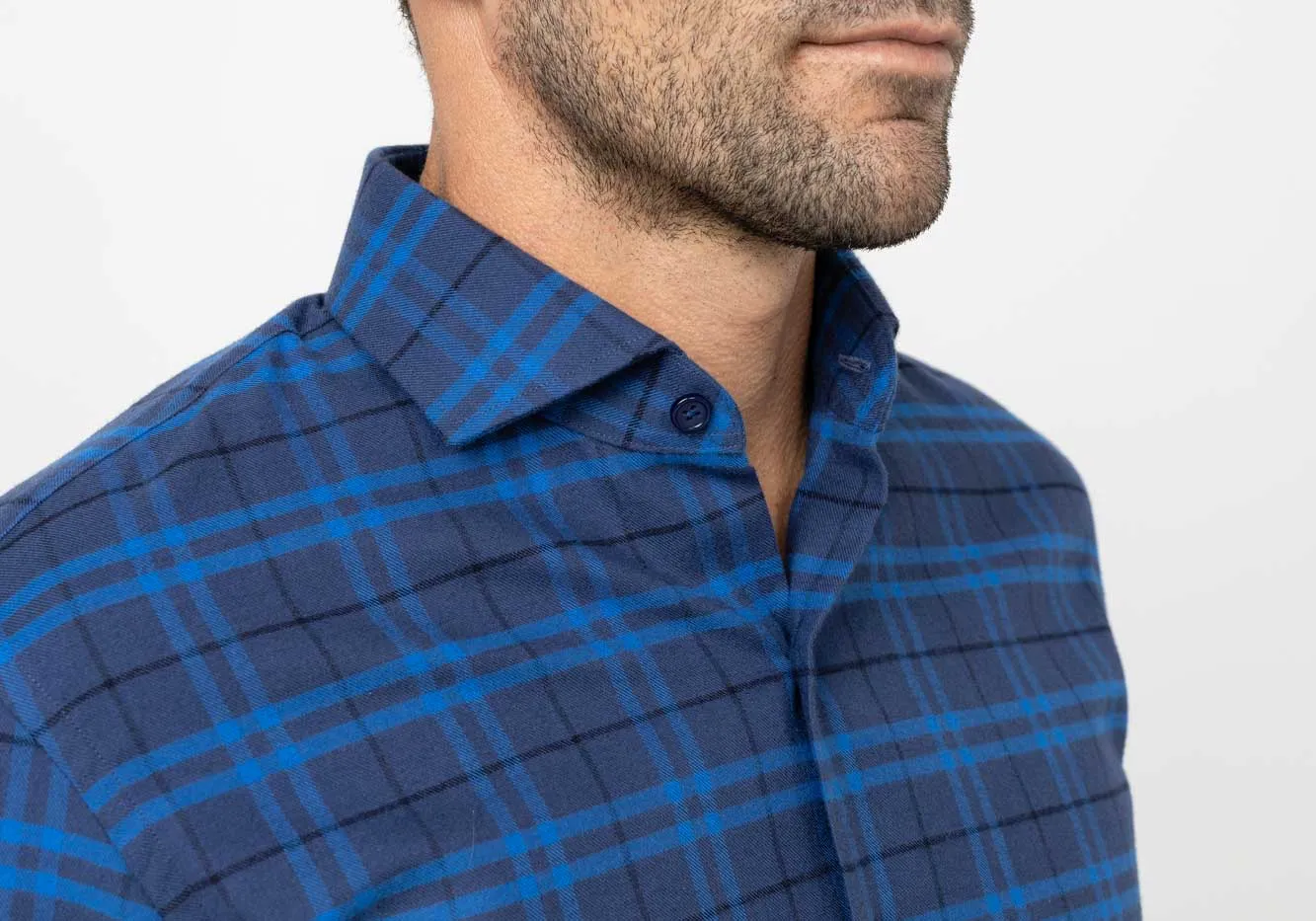 The Royal Blue Allard Brushed Twill Custom Shirt