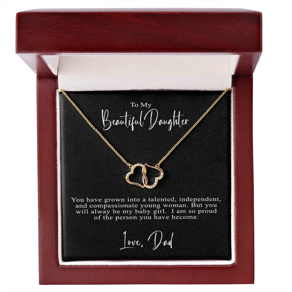 To my beautiful daughter, Love Dad | Gold Minimalist Necklace