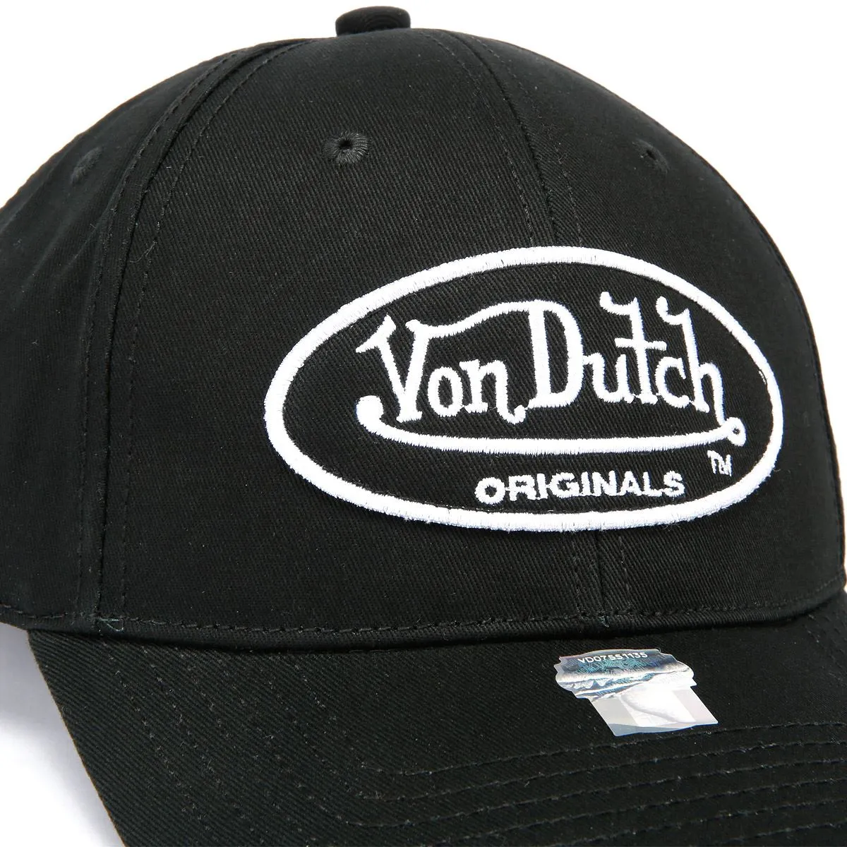 Von Dutch Dad Baseball Cotton Black Caps