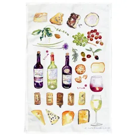 Wine and Cheese Tea Towels