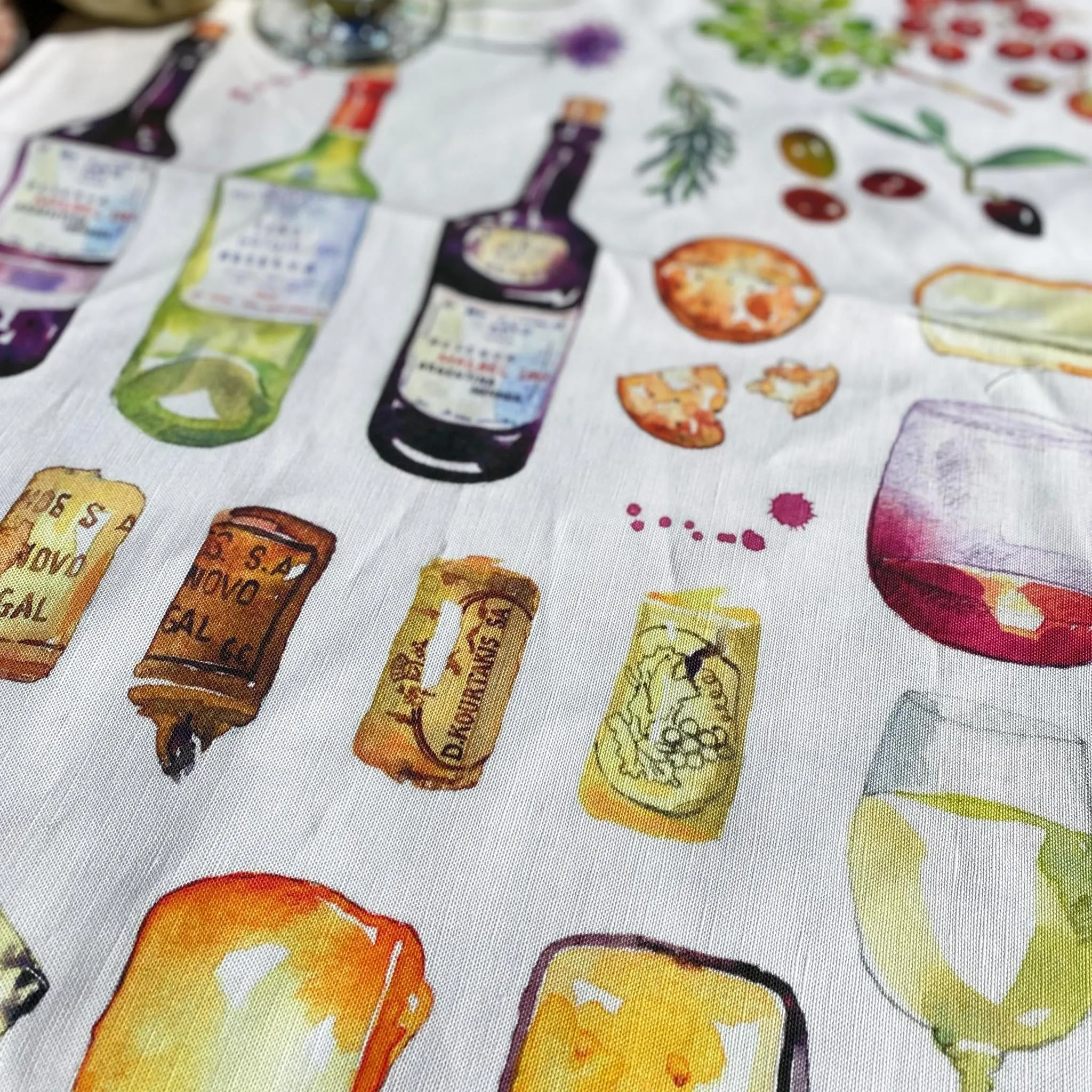 Wine and Cheese Tea Towels