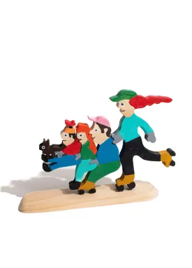 Wooden Sculpture Puzzle • Louie, Lou, Lucy & Larry